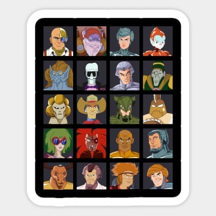 SilverHawks Characters. Quicksilver, Steelheart, Steelwill, Mon*Star, Hardware, Timestopper, Yes-Man, Smiley and many more! Sticker